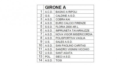 La Floria2000 inserita nel Girone "A" fiorentino